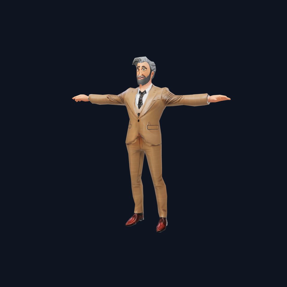 Stylish Businessman Character Model Pack